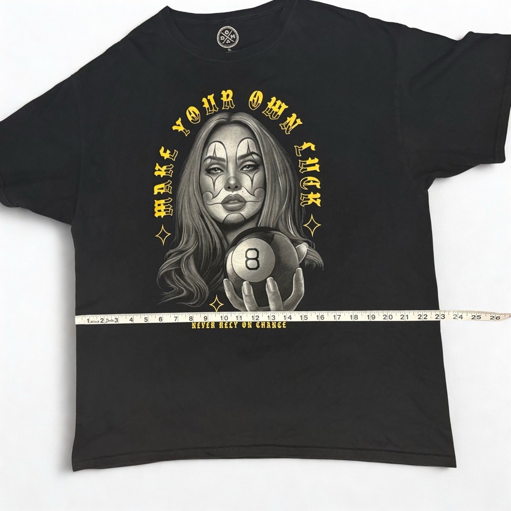 "Make Your Own Luck" ODM Streetwear Shirt "Never Rely On Chance" XL BLACK - Picture 5 of 7